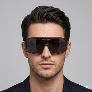 Rudy Project Black Cycling Sports Shield Visor Sunglasses - made in Italy 🇮🇹